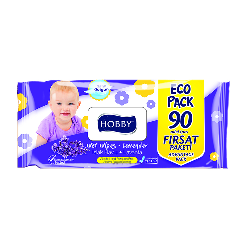Hobby Islak Havlu 90 Lı Eco Kapaklı  