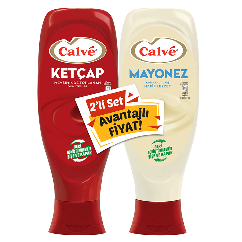 Calve Ketçap 600 Gr+Mayonez 540 Gr 