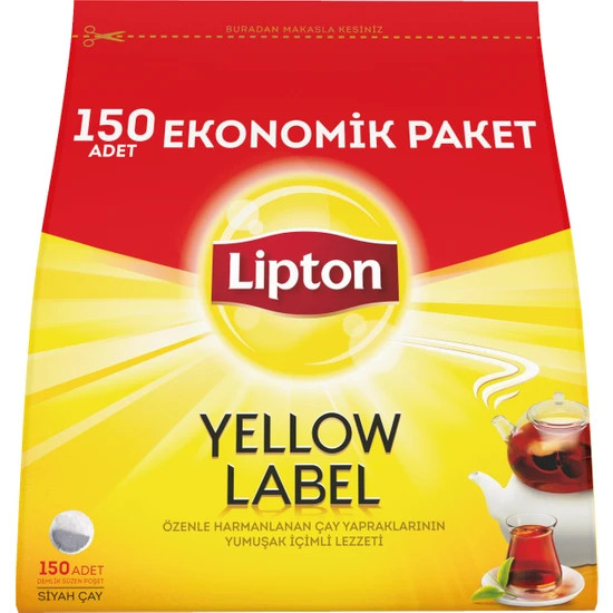 Lipton Yellow Label Tea Demlik Poşet 480 GR