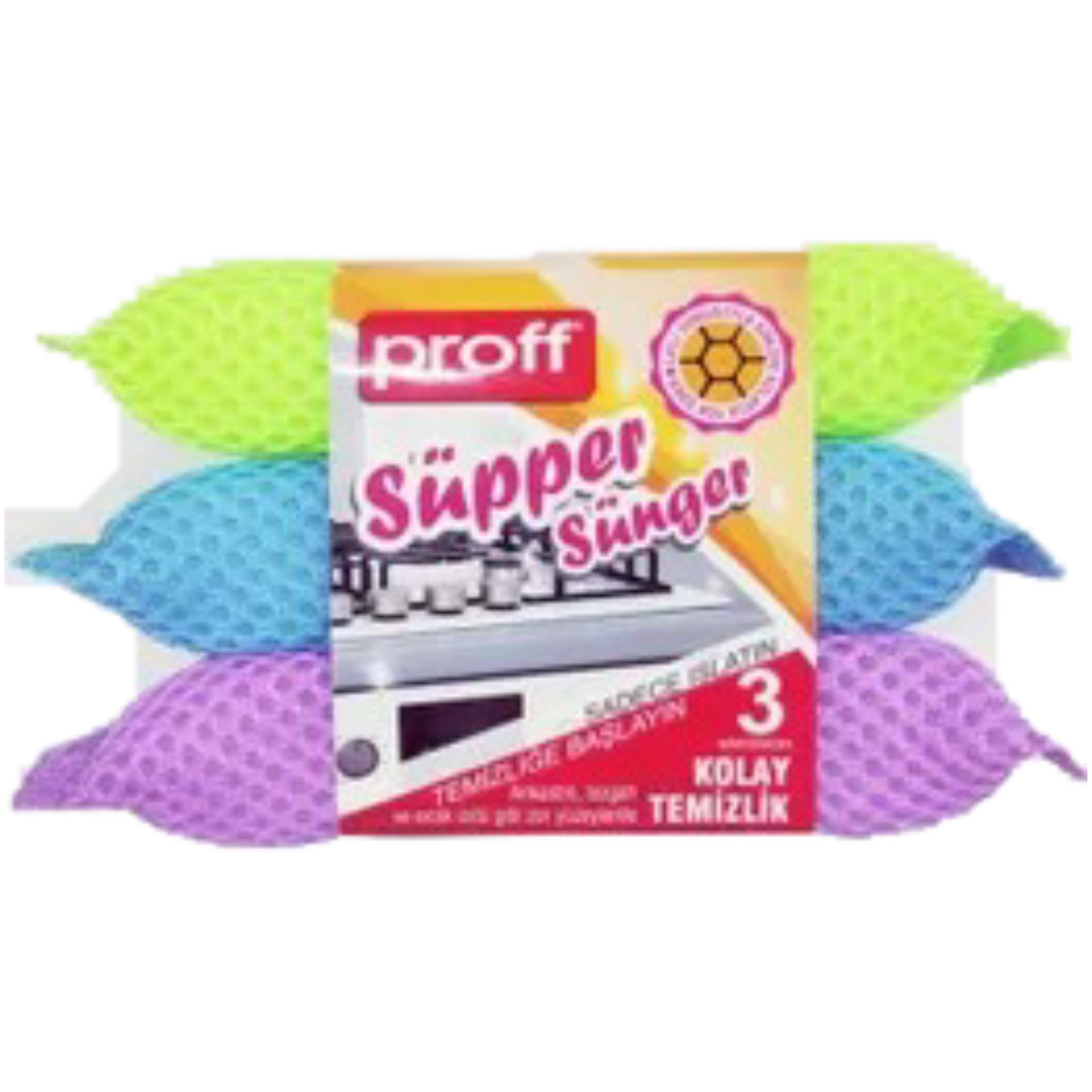 Proff Süpper Sünger 3 Lü
